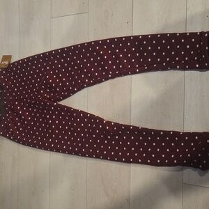 Just Cozy Fur Kined Polka Dot Leggings